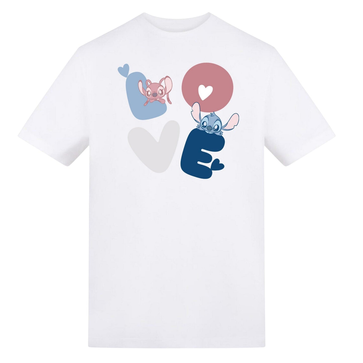 White - Front - Lilo & Stitch Childrens-Kids Love T-Shirt
