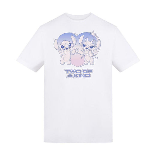 White - Front - Lilo & Stitch Childrens-Kids Two Of A Kind Heart T-Shirt