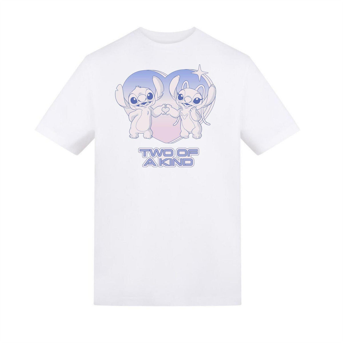 White - Front - Lilo & Stitch Childrens-Kids Two Of A Kind Heart T-Shirt