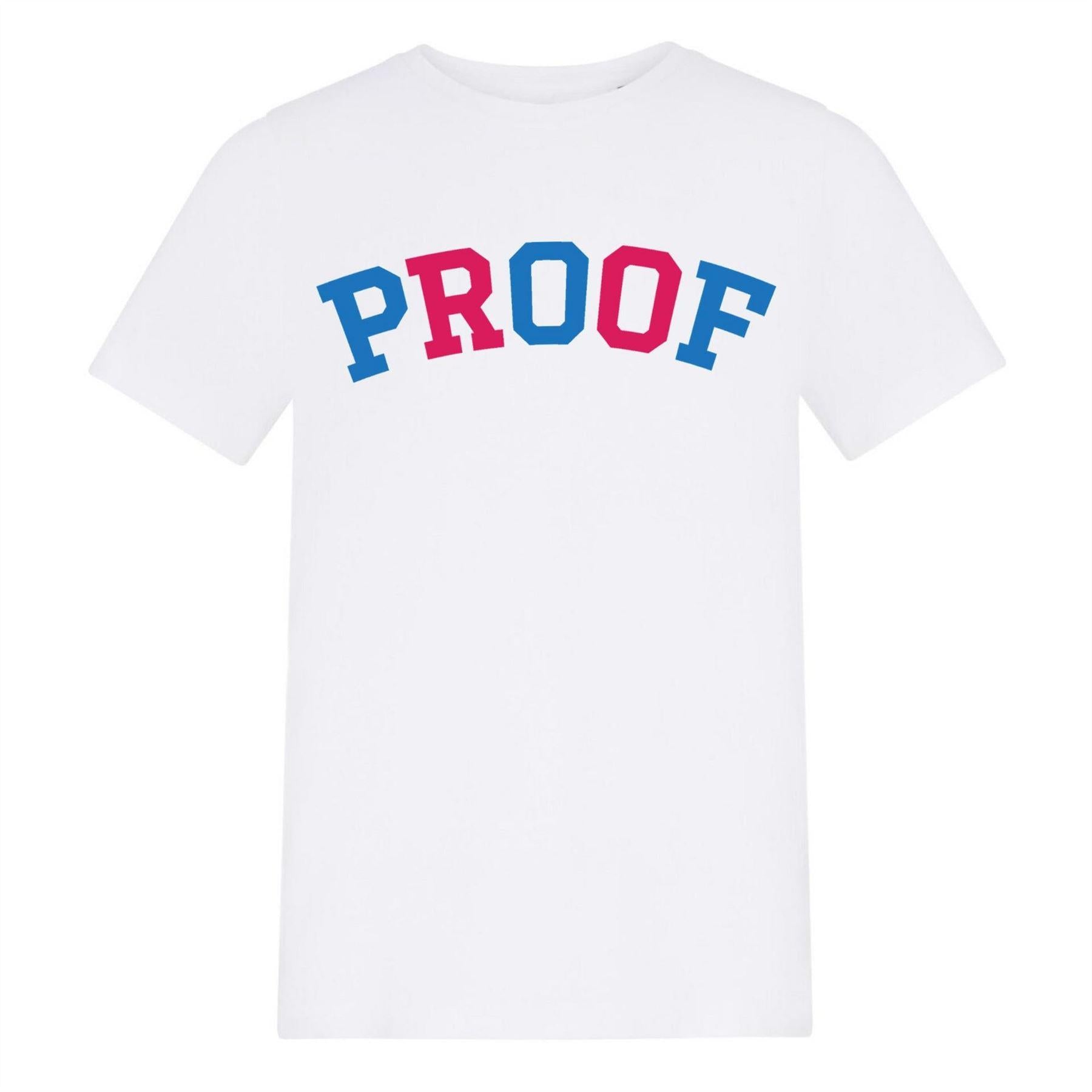White - Front - AWD Childrens-Kids Proof Cotton T-Shirt