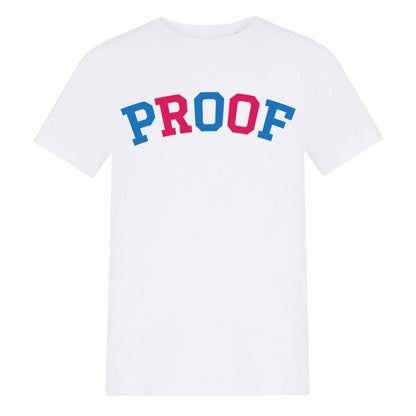 White - Front - AWD Childrens-Kids Proof Cotton T-Shirt