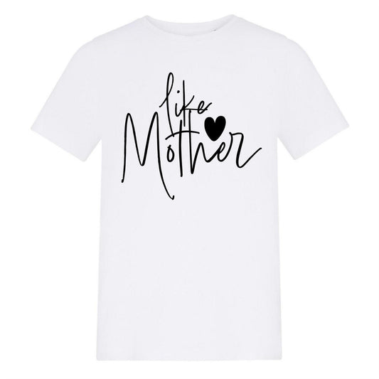 White - Front - AWD Childrens-Kids Like Mother Graphic Print T-Shirt