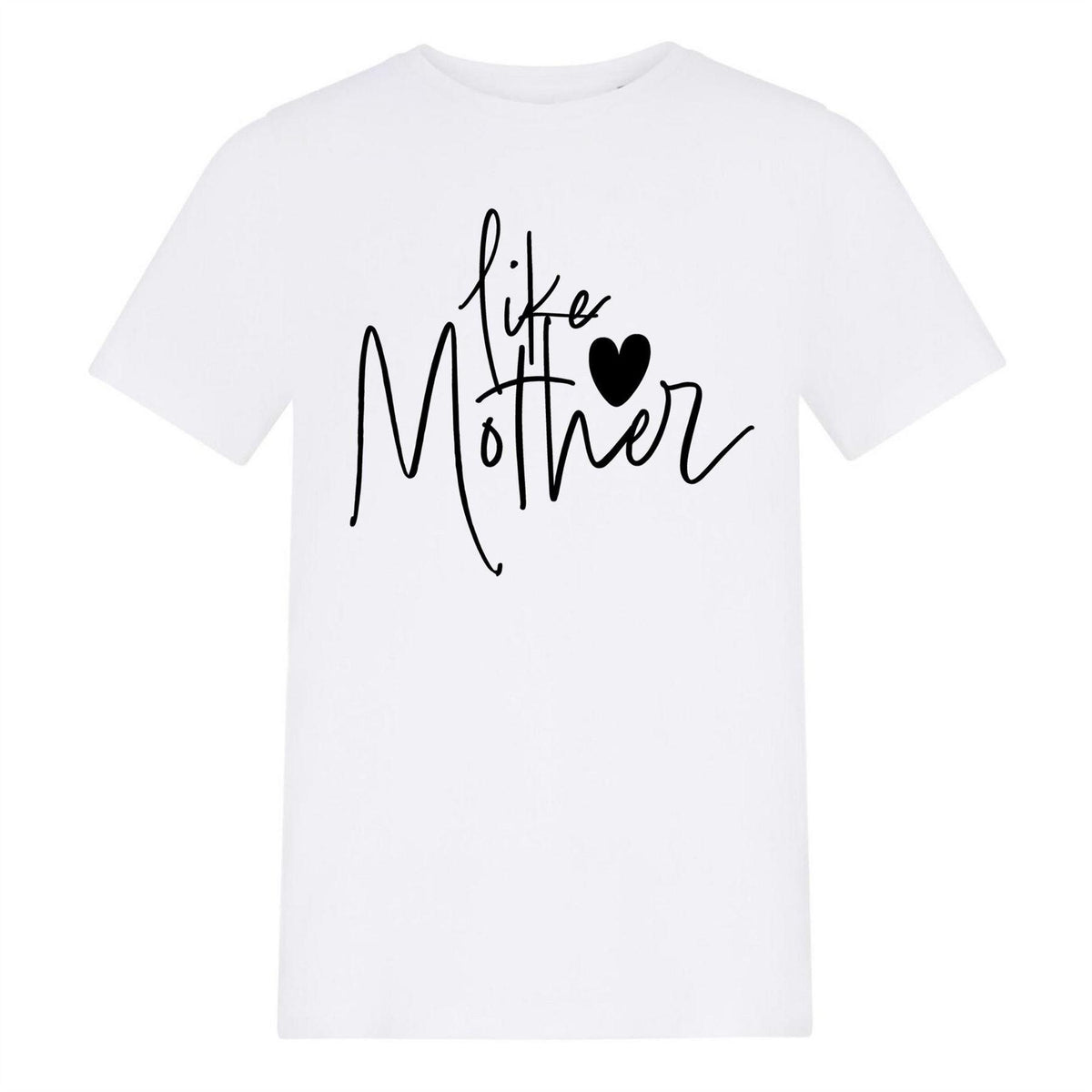 White - Front - AWD Childrens-Kids Like Mother Graphic Print T-Shirt