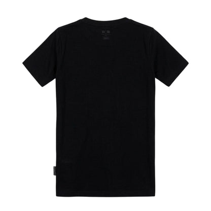 Black - Back - Batman Childrens-Kids Logo Cotton T-Shirt