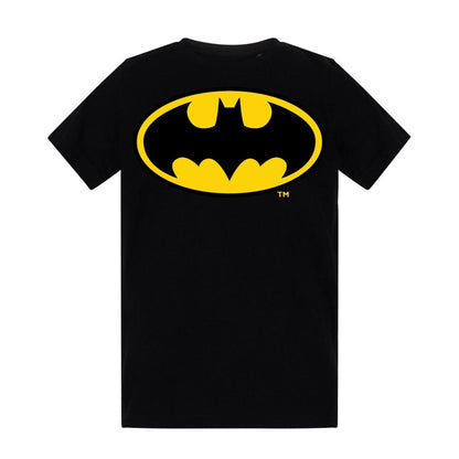 Black - Front - Batman Childrens-Kids Logo Cotton T-Shirt