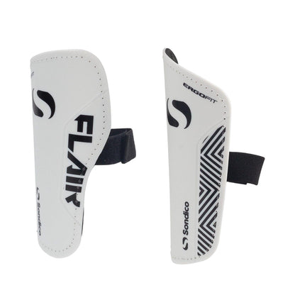 White-Black - Side - Sondico Mens Flair Shin Guards