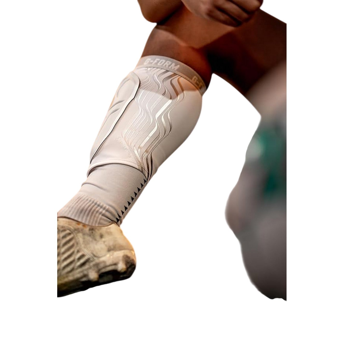 White - Back - G-Form Mens V2 Logo Shin Guards