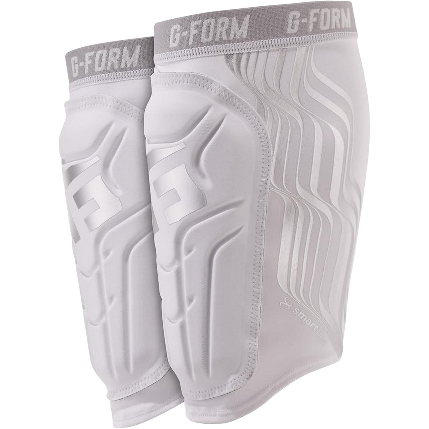 White - Front - G-Form Mens V2 Logo Shin Guards