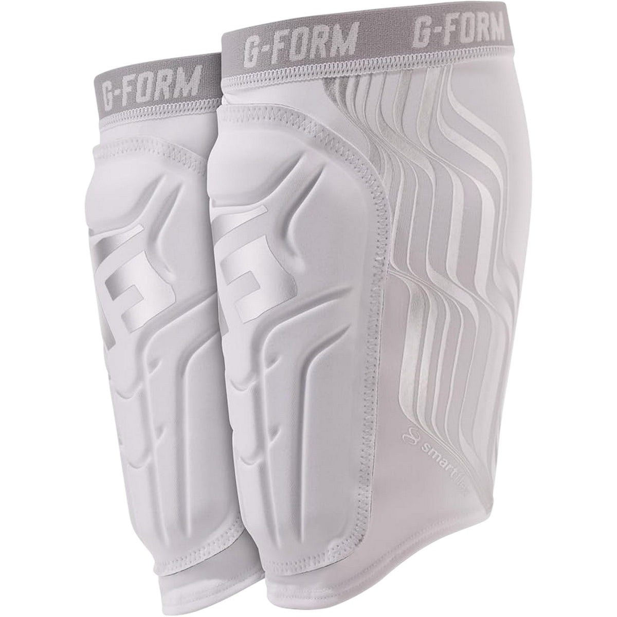 White - Front - G-Form Mens V2 Logo Shin Guards