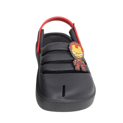 Black - Back - Marvel Childrens-Kids Spiderman & Iron Man Flat Flip Flops