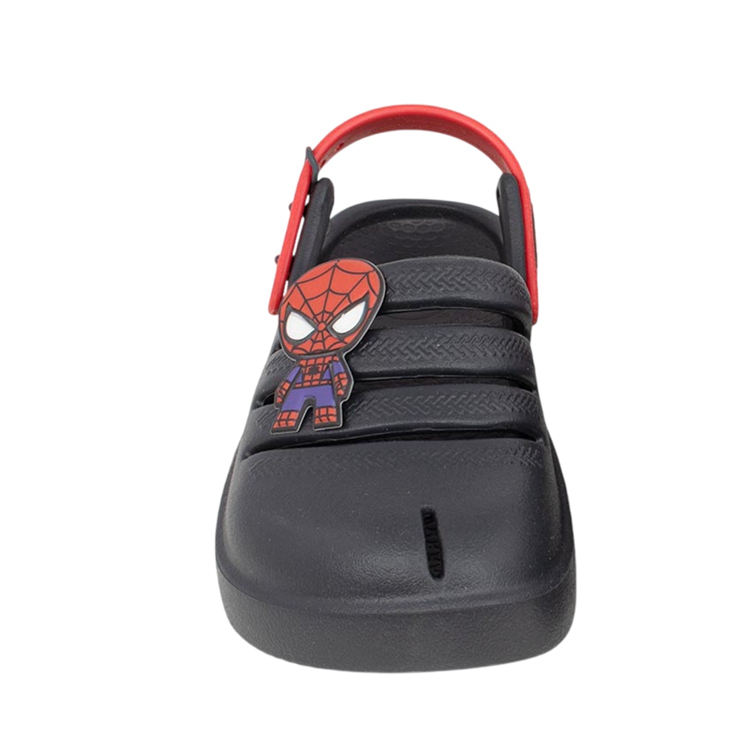 Black - Side - Marvel Childrens-Kids Spiderman & Iron Man Flat Flip Flops
