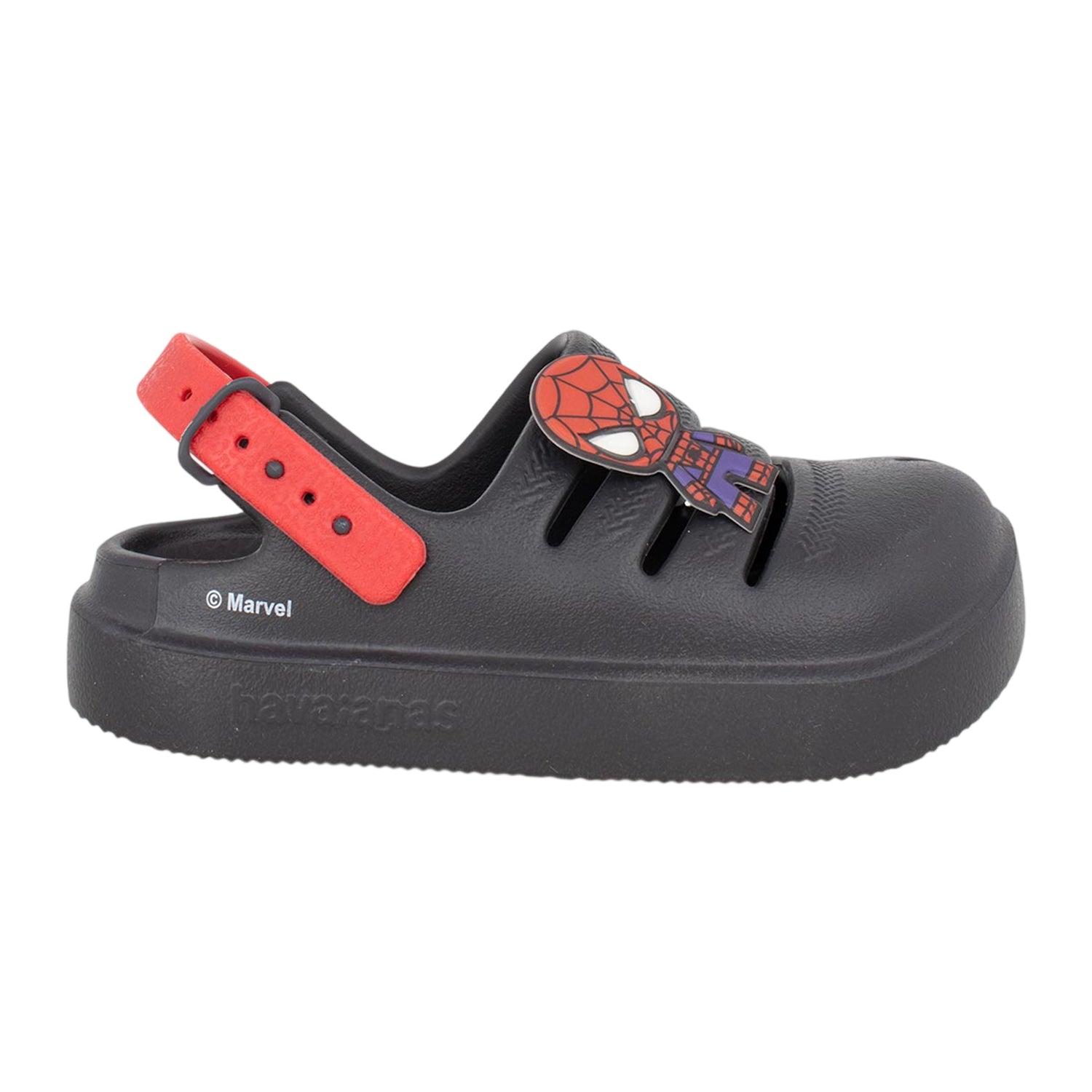 Black - Front - Marvel Childrens-Kids Spiderman & Iron Man Flat Flip Flops