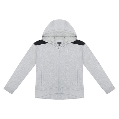 Grey-Black - Side - Firetrap Girls Logo Hoodie And Leggings Set (Pack of 3)