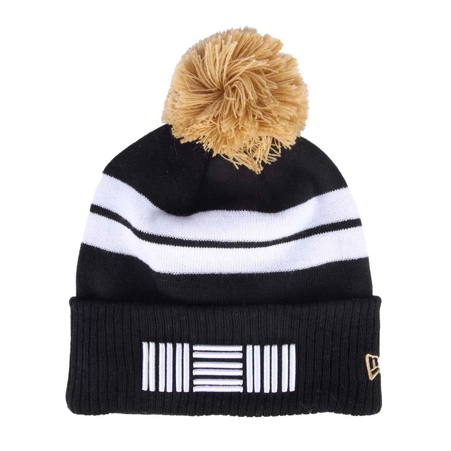 Black-White - Front - New Era Mens NBA City Edition Memphis Grizzlies Knitted Bobble Beanie