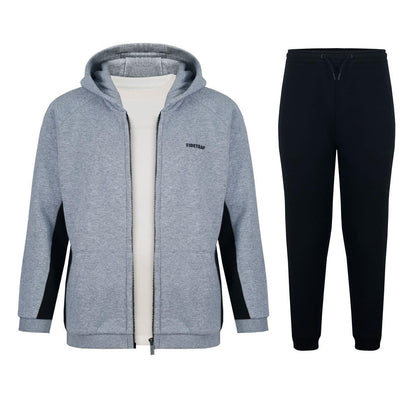 Black-Grey Marl - Back - Firetrap Boys Logo Tracksuit Set (Pack of 3)