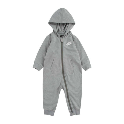 Grey - Front - Nike Baby Futura Hooded Overalls