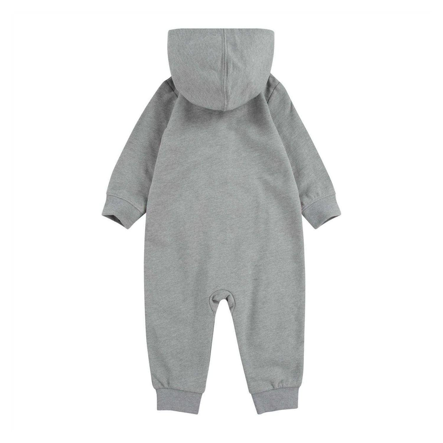 Grey - Back - Nike Baby Futura Hooded Overalls