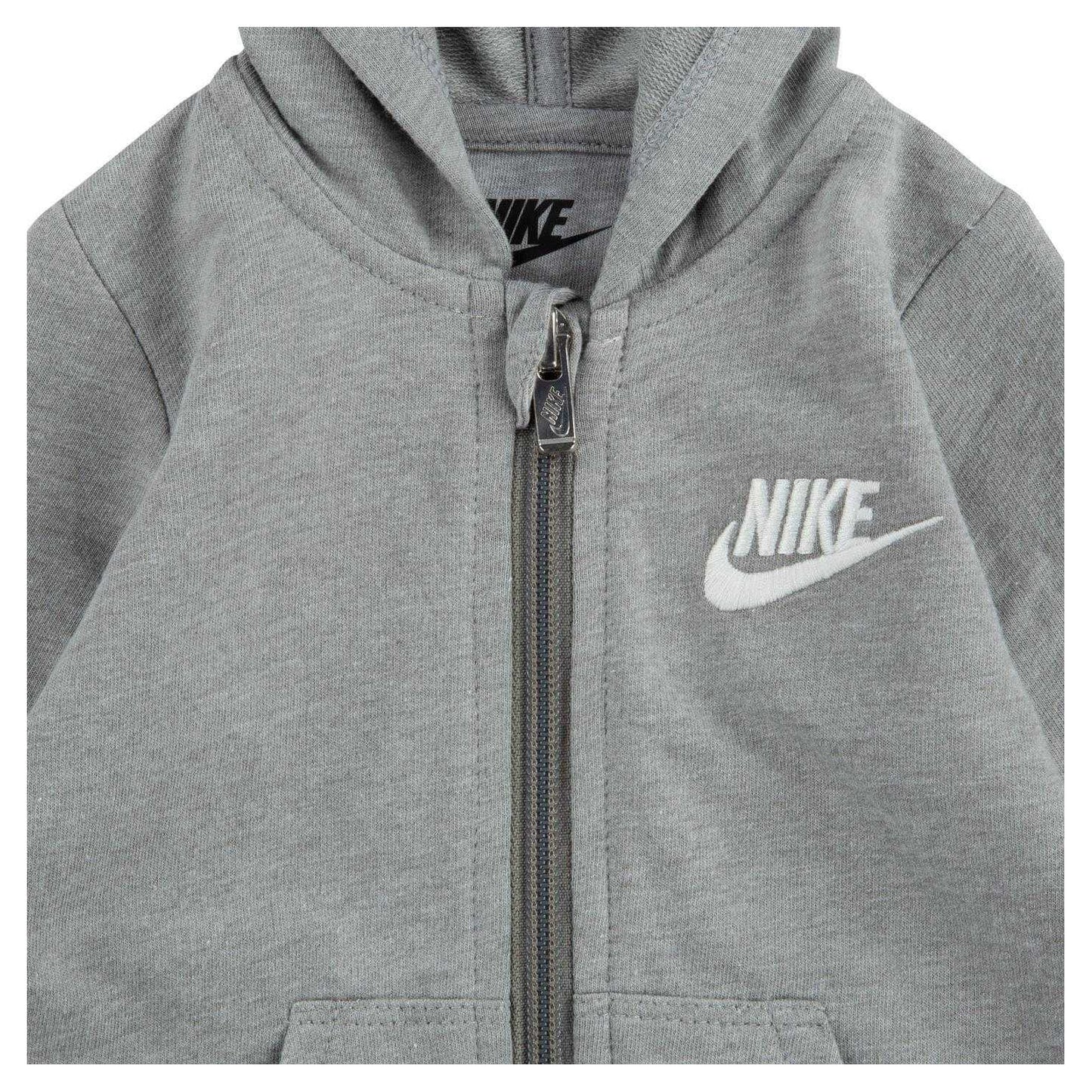 Grey - Side - Nike Baby Futura Hooded Overalls