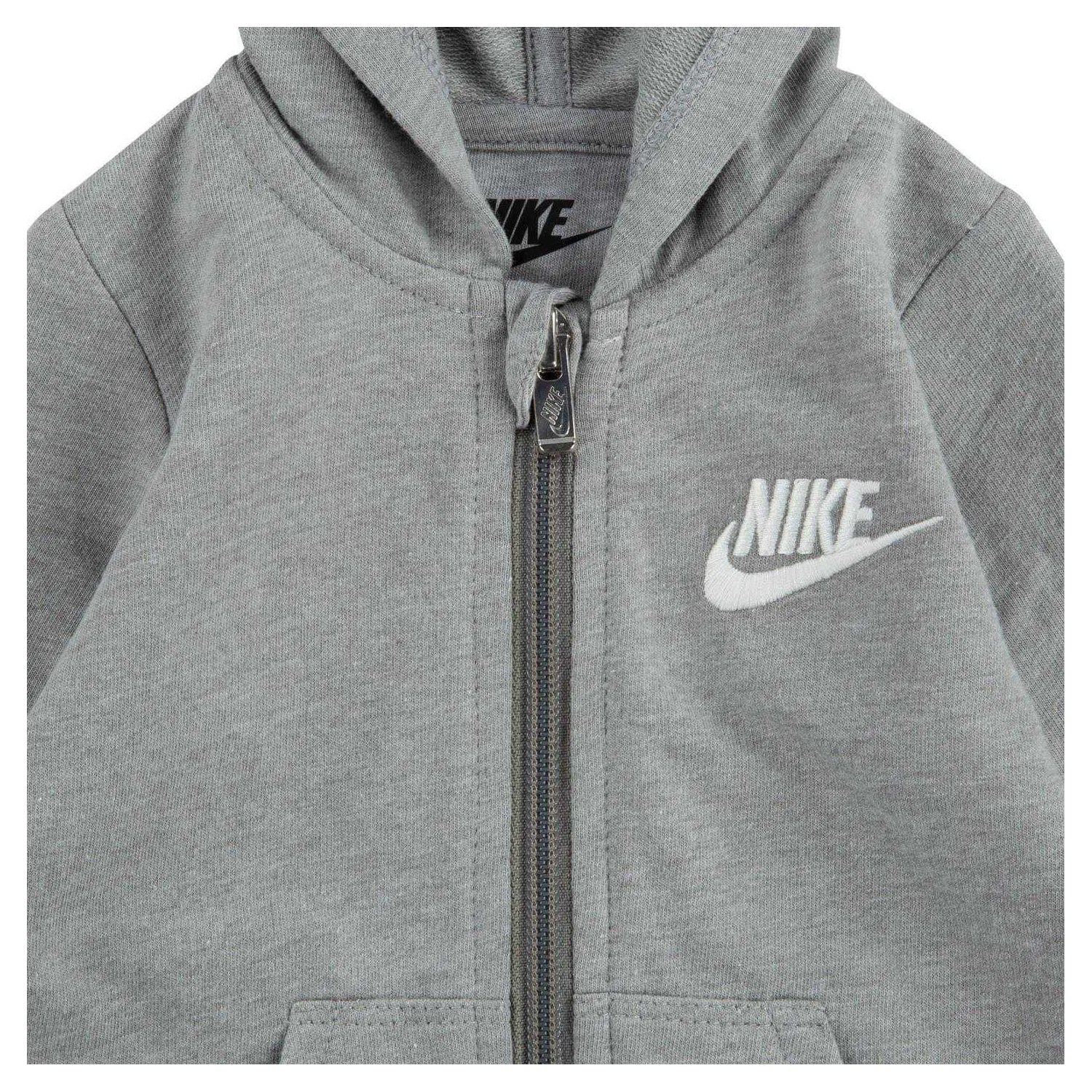 Grey - Side - Nike Baby Futura Hooded Overalls