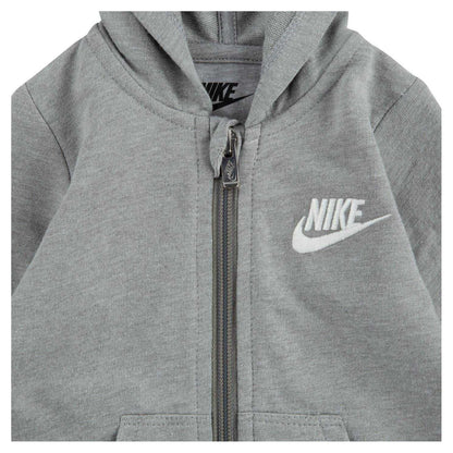 Grey - Side - Nike Baby Futura Hooded Overalls