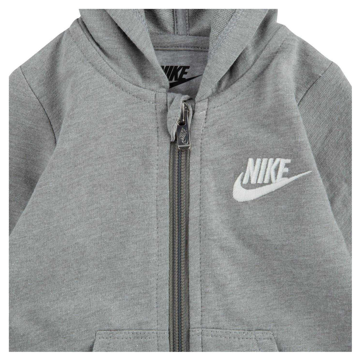 Grey - Side - Nike Baby Futura Hooded Overalls