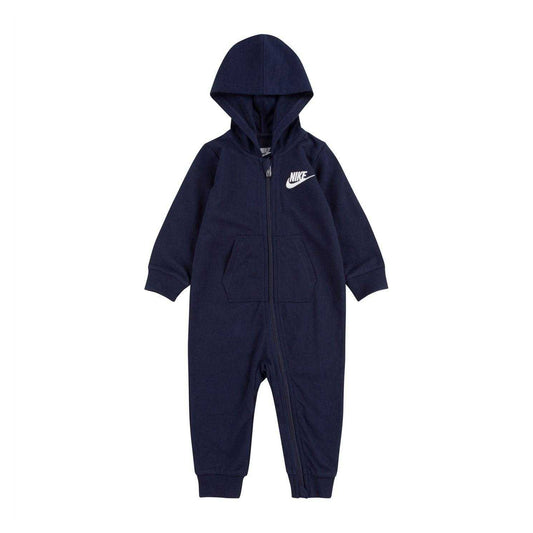 Navy - Front - Nike Baby Futura Hooded Overalls