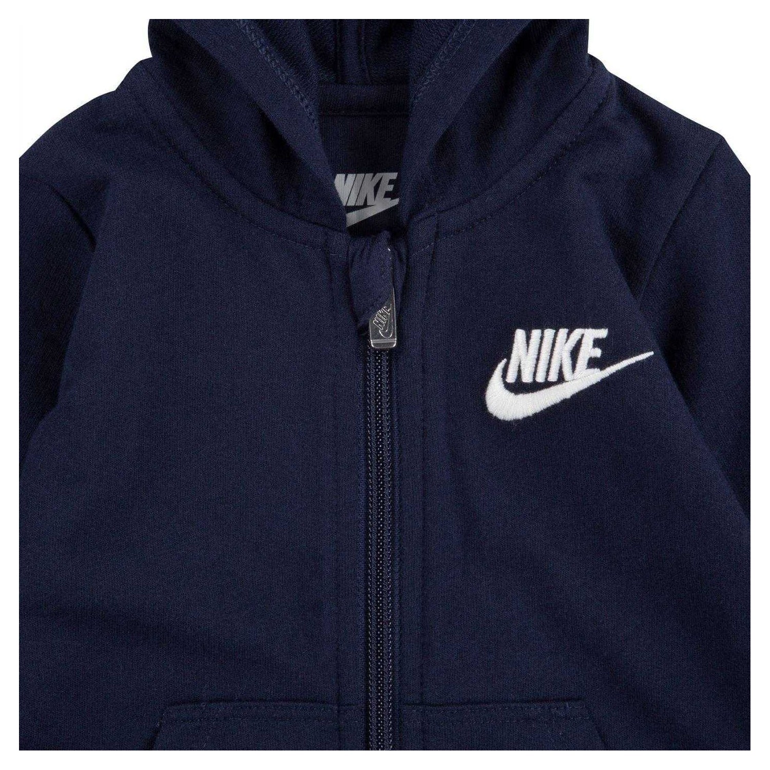 Navy - Side - Nike Baby Futura Hooded Overalls