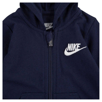 Navy - Side - Nike Baby Futura Hooded Overalls