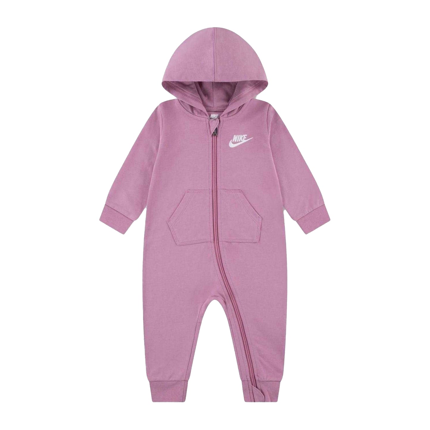 Flamingo Pink - Front - Nike Baby Futura Hooded Overalls