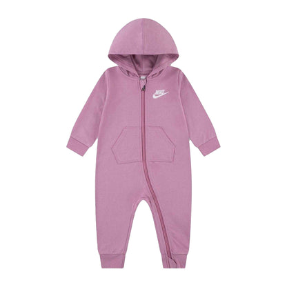 Flamingo Pink - Front - Nike Baby Futura Hooded Overalls