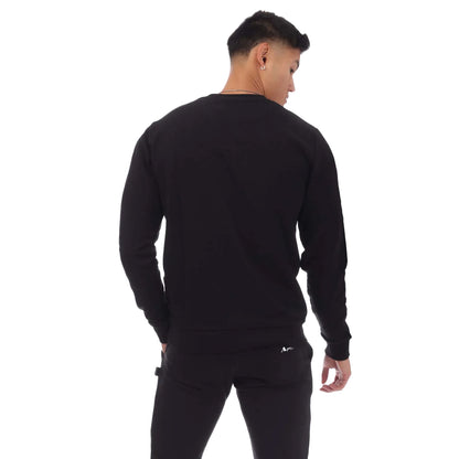 Black - Back - Aquascutum Mens Round Neck Sweatshirt