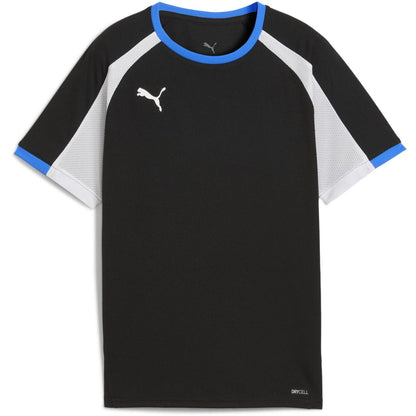 Black-White-Ultramarine Blue - Front - Puma Childrens-Kids Individual Liga T-Shirt