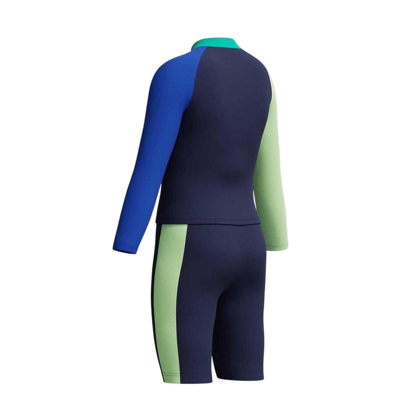 Peacoat-Deep Blue - Back - Speedo Childrens-Kids Colour Block Swim Set