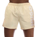 Yellow - Front - Hugo Mens Abas Logo Swim Shorts