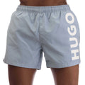 Blue - Front - Hugo Mens Abas Logo Swim Shorts