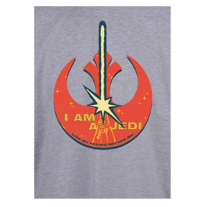 Grey - Back - Star Wars Childrens-Kids I Am A Jedi T-Shirt