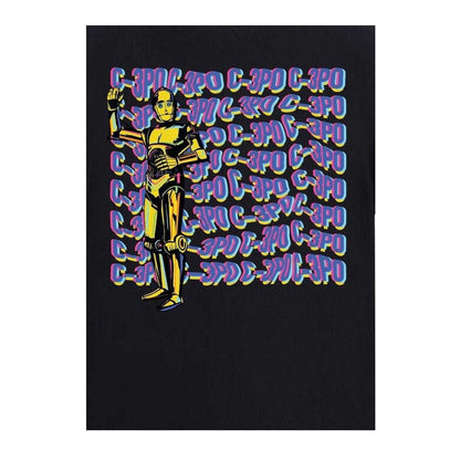 Black - Back - Star Wars Childrens-Kids C-3PO T-Shirt