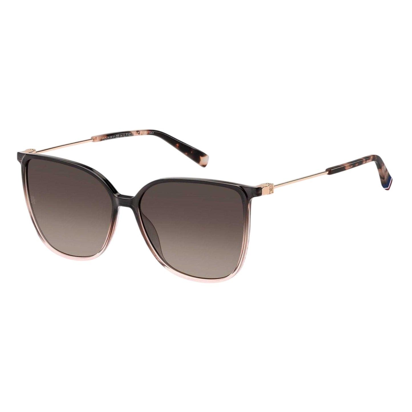 Grey-Pink - Front - Tommy Hilfiger Round Sunglasses