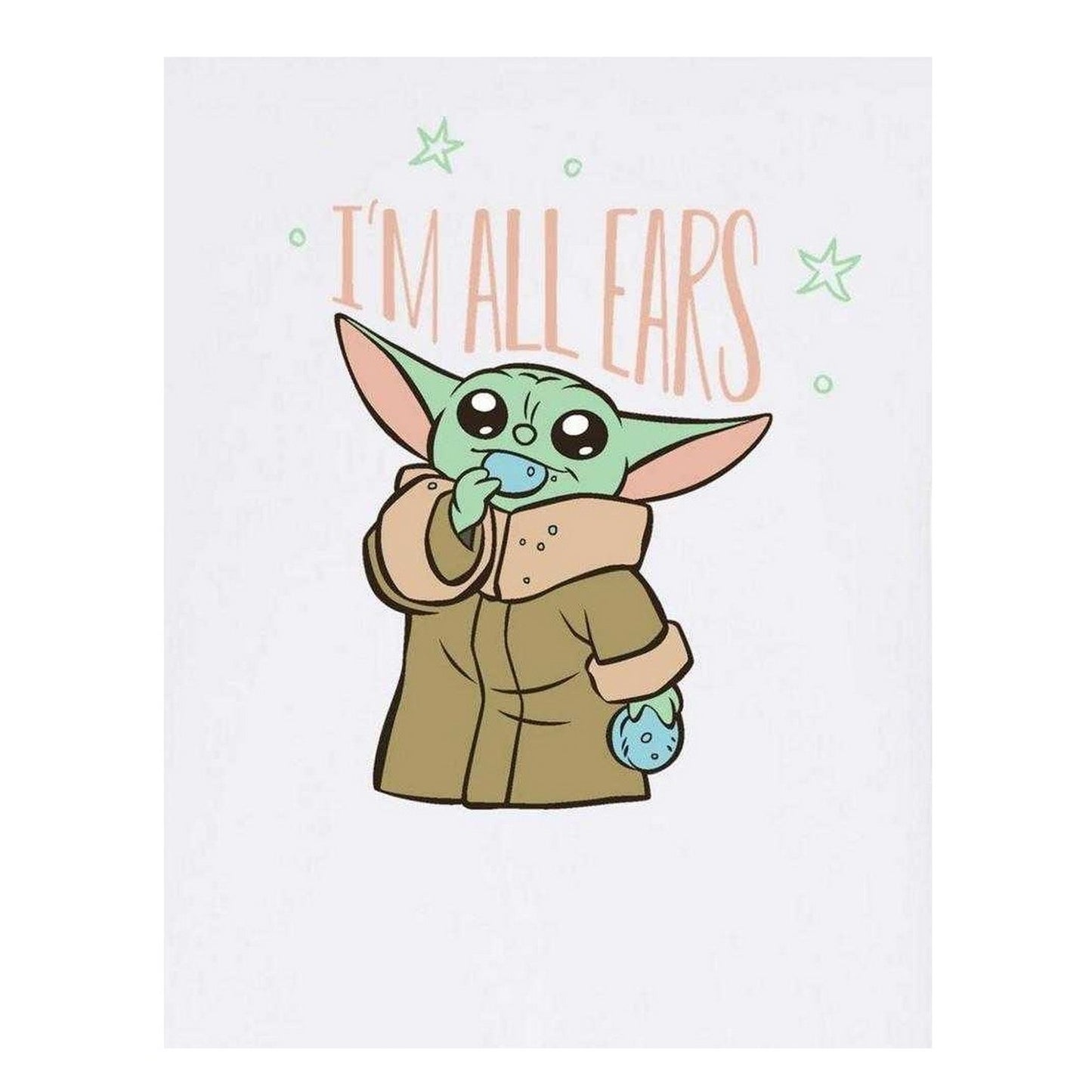 White - Back - Star Wars Childrens-Kids I´m All Ears Grogu T-Shirt