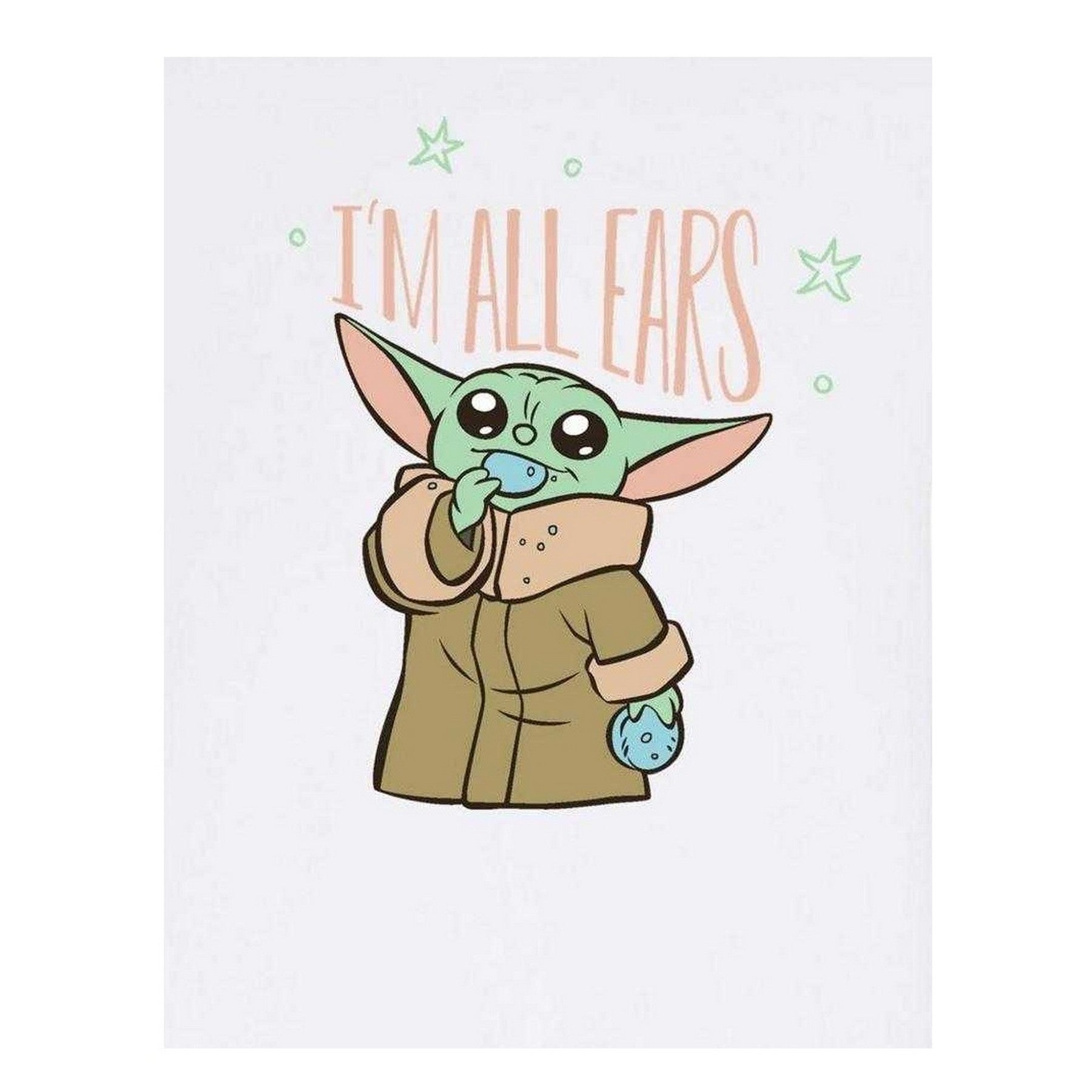 White - Back - Star Wars Childrens-Kids I´m All Ears Grogu T-Shirt