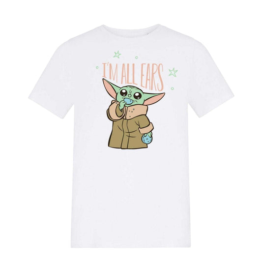 White - Front - Star Wars Childrens-Kids I´m All Ears Grogu T-Shirt