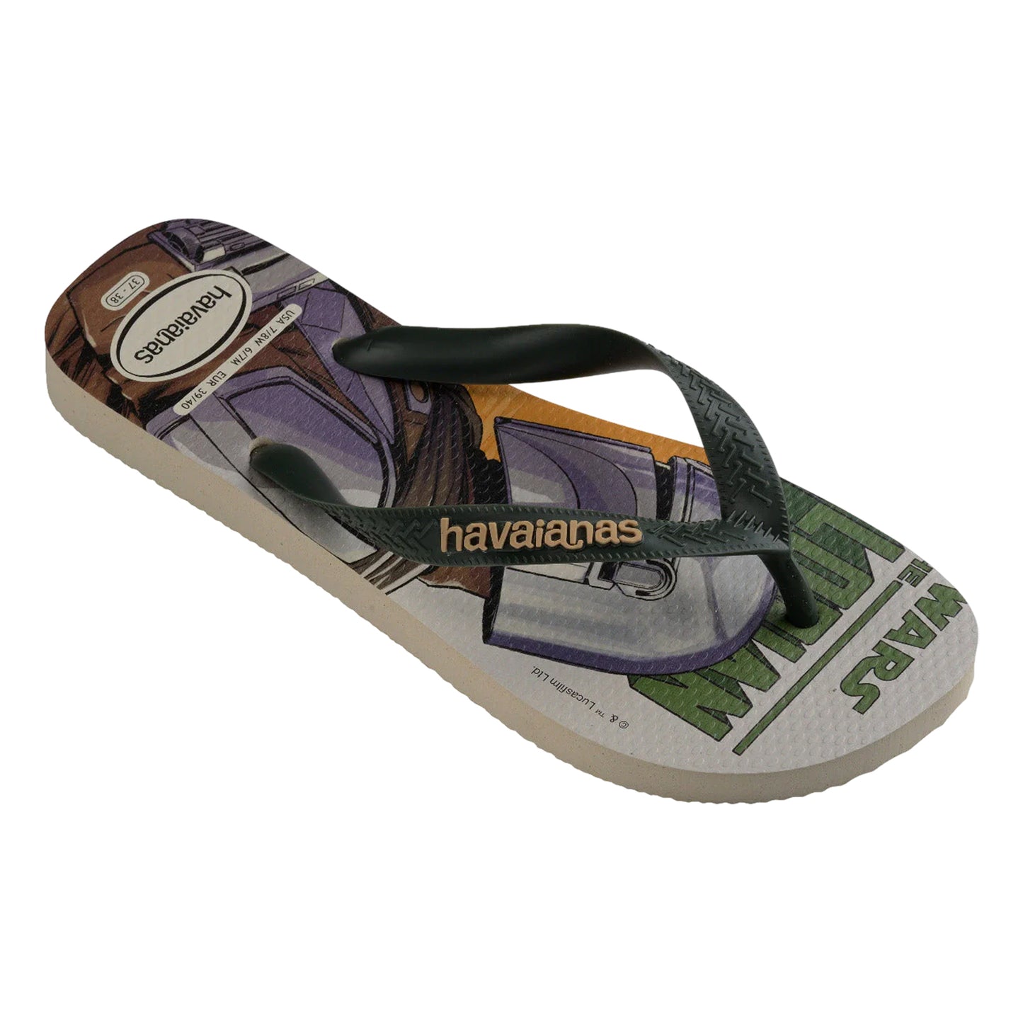 Multicoloured - Side - Star Wars: The Mandalorian Unisex Adult Baby Yoda Flat Flip Flops