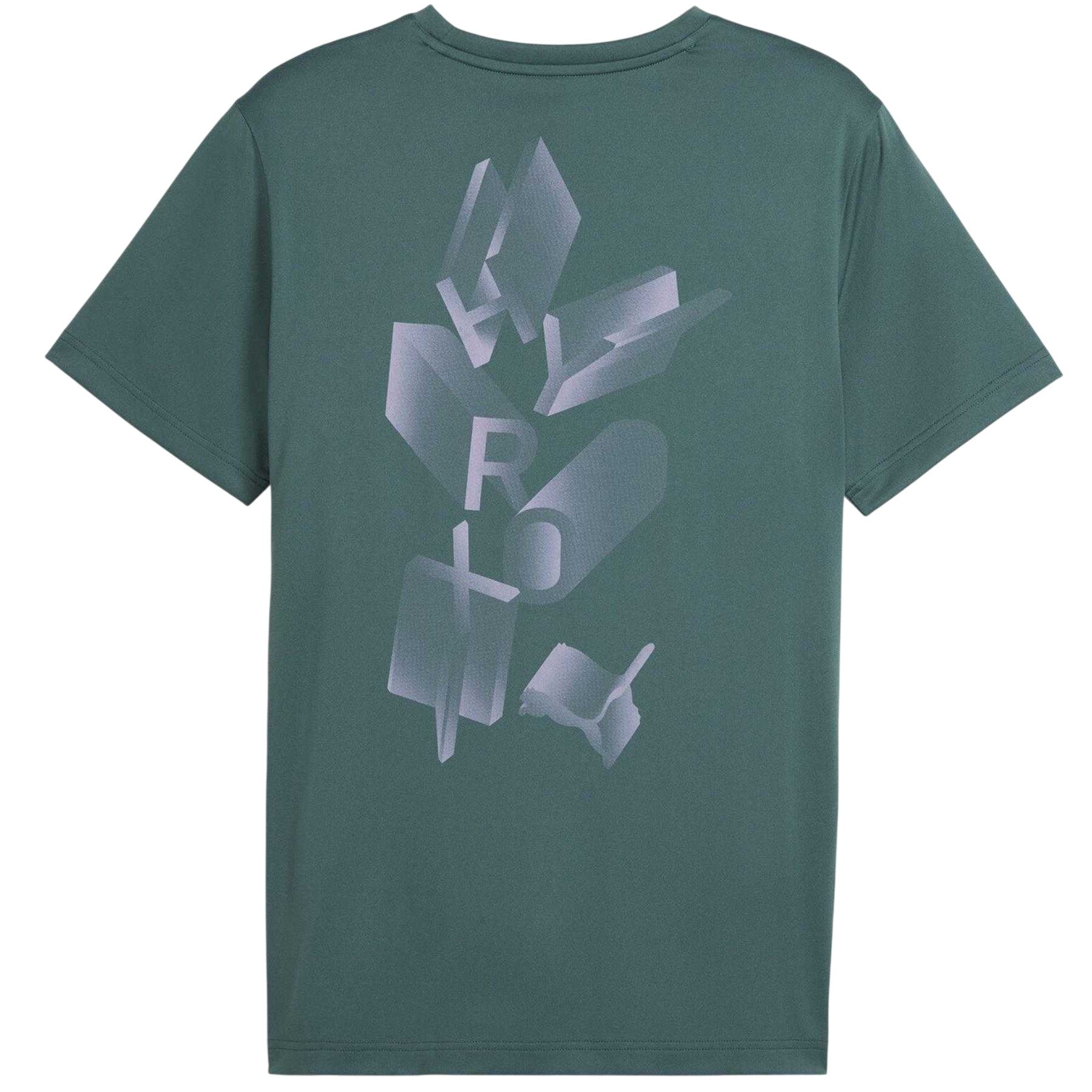 Green - Back - Puma Mens Hyrox Graphic T-Shirt