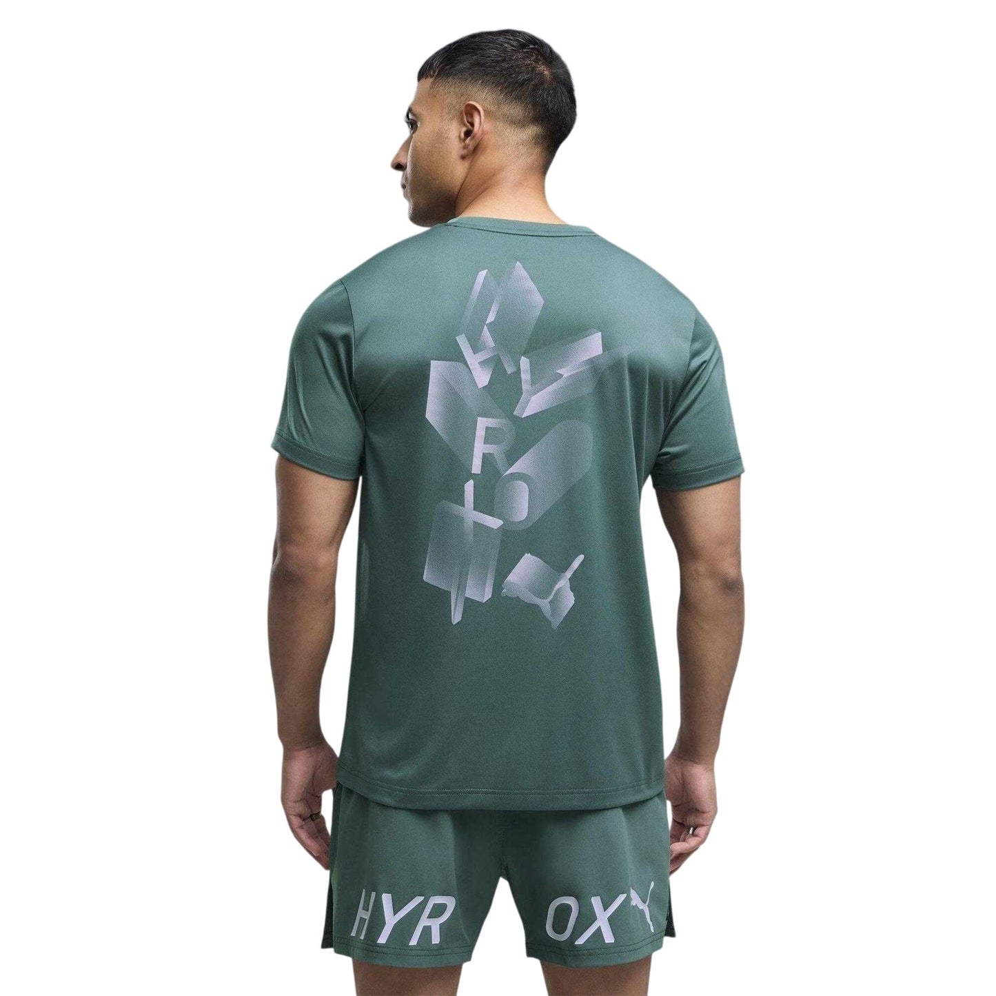 Green - Side - Puma Mens Hyrox Graphic T-Shirt