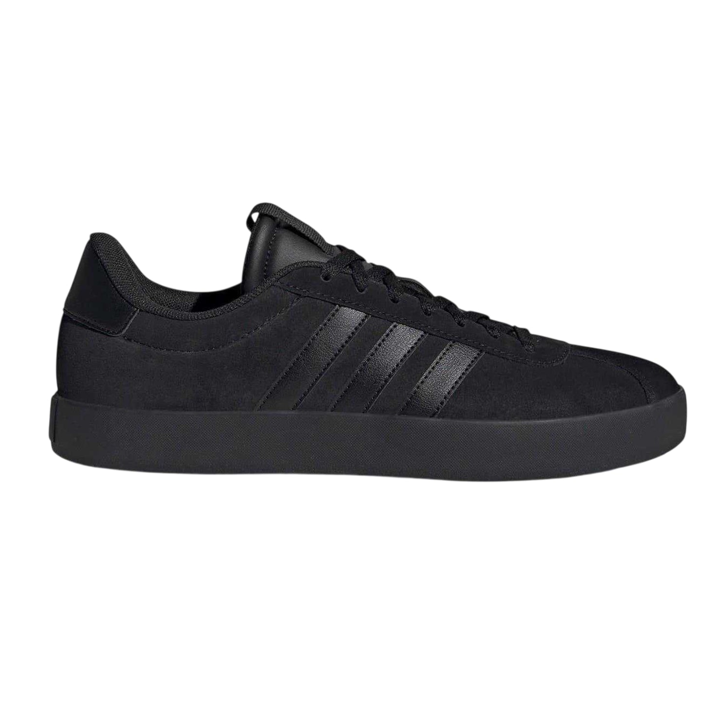 Core Black - Front - Adidas Mens VL Court 3.0 3 Stripes Leather Shoes