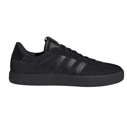 Core Black - Front - Adidas Mens VL Court 3.0 3 Stripes Leather Shoes
