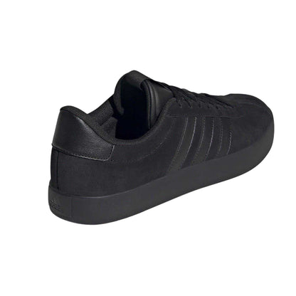 Core Black - Back - Adidas Mens VL Court 3.0 3 Stripes Leather Shoes