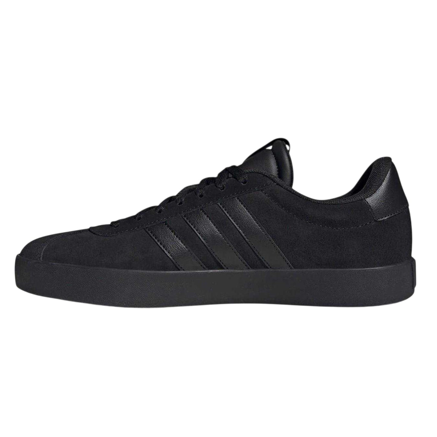 Core Black - Side - Adidas Mens VL Court 3.0 3 Stripes Leather Shoes