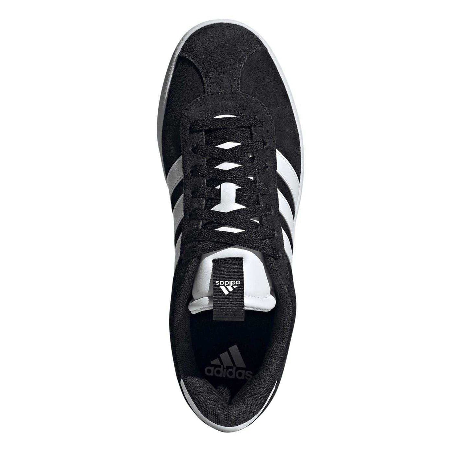 Black-White - Lifestyle - Adidas Mens VL Court 3.0 3 Stripes Leather Shoes