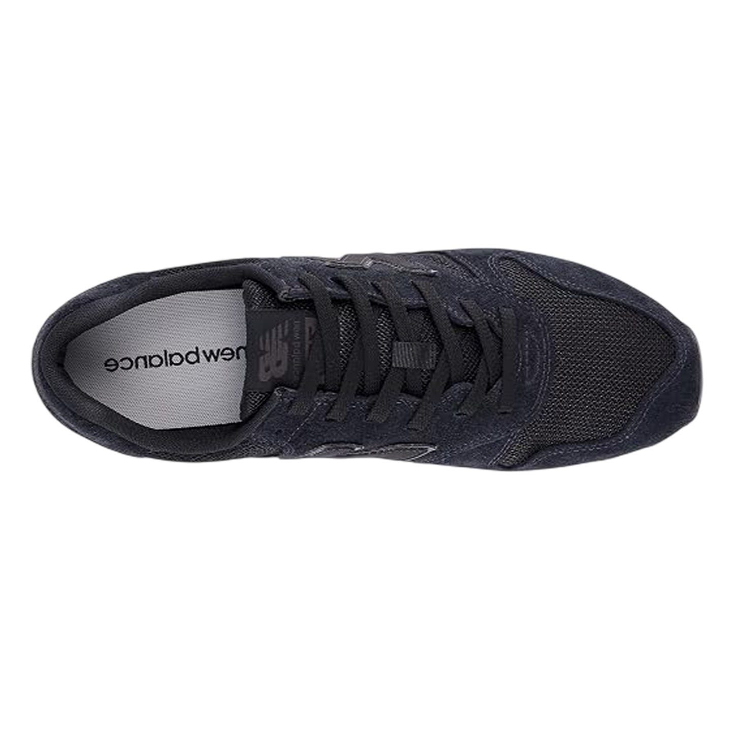 Triple Black - Side - New Balance Mens 373 Suede Trainers